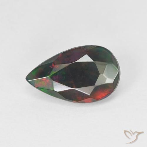 1.11ct Naturale Multicolore Opale, Forma a pera, Traslucido, Photo A