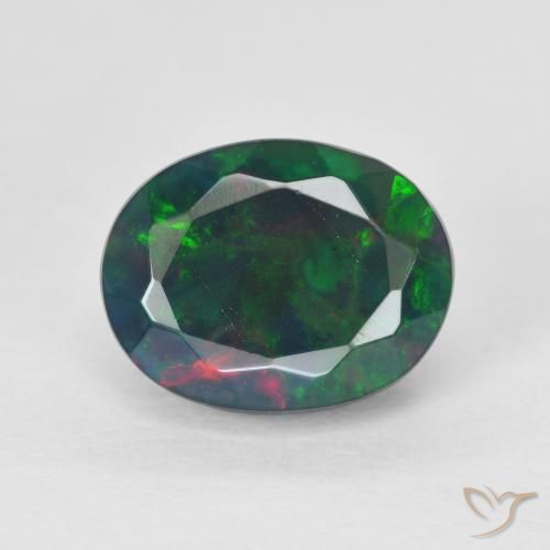 2.24ct Naturale Multicolore Opale, Ovale, Traslucido