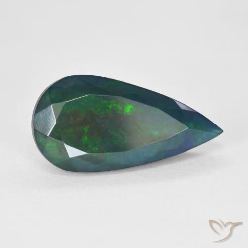 Opale Multicolore naturale da 3.48 ct, Forma a pera, Traslucido