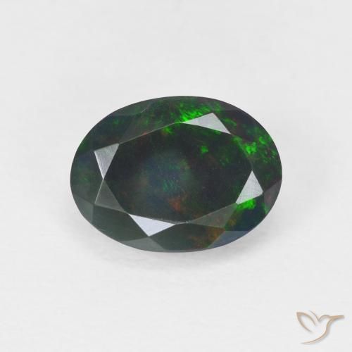 1.09ct Naturale Multicolore Opale, Ovale, Traslucido