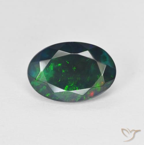 1.62ct Naturale Multicolore Opale, Ovale, Traslucido