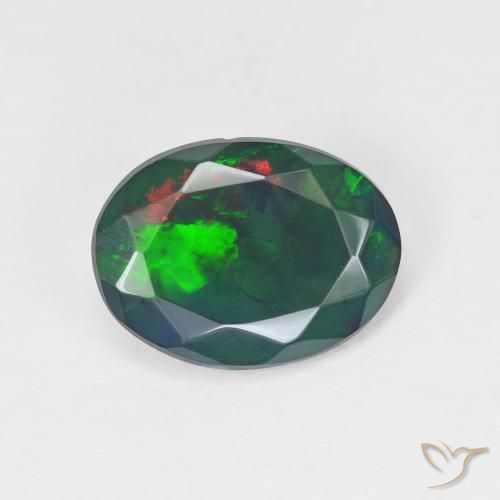 1.44ct Naturale Multicolore Opale, Ovale, Traslucido