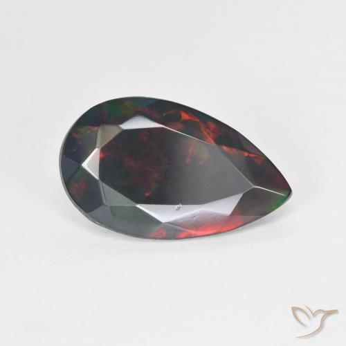 2.20ct Naturale Multicolore Opale, Forma a pera, Traslucido