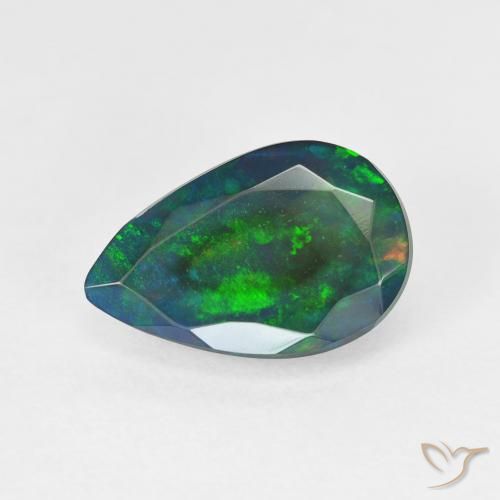 1.90ct Naturale Multicolore Opale, Forma a pera, Traslucido