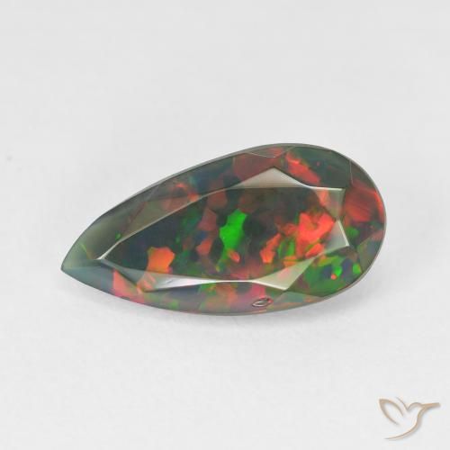 Opale Multicolore naturale da 2.06 ct, Forma a pera, Traslucido