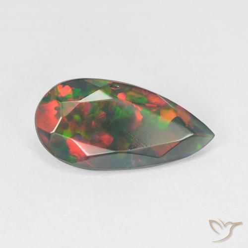 Opale Multicolore naturale da 2.06 ct, Forma a pera, Traslucido