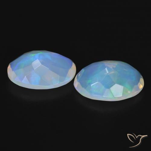Gemme di Opale Multicolore naturale da 3.57 ct, Ovale, Trasparente