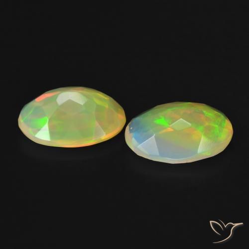 Gemme di Opale Multicolore naturale da 2.22 ct, Ovale, Traslucido
