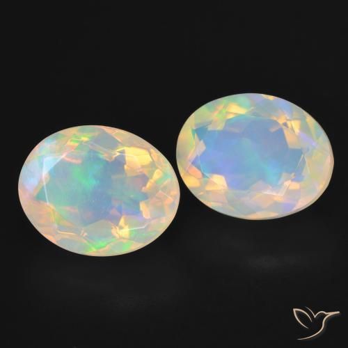Gemme di Opale Multicolore naturale da 4.65 ct, Ovale, Trasparente