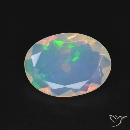 2.05ct Naturale Multicolore Opale, Ovale, Trasparente, Photo A