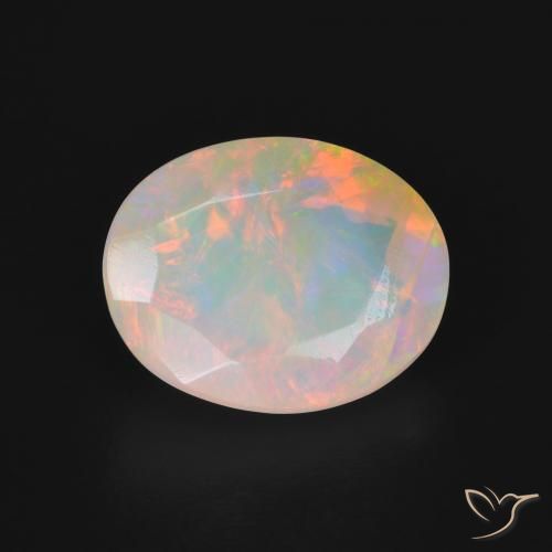 2.57ct Naturale Multicolore Opale, Ovale, Traslucido