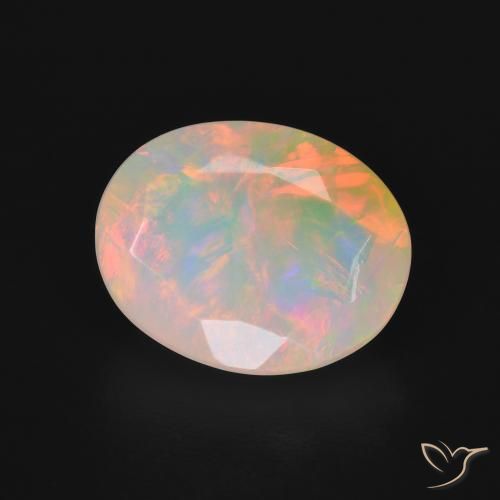 Opale Multicolore naturale da 2.57 ct, Ovale, Traslucido