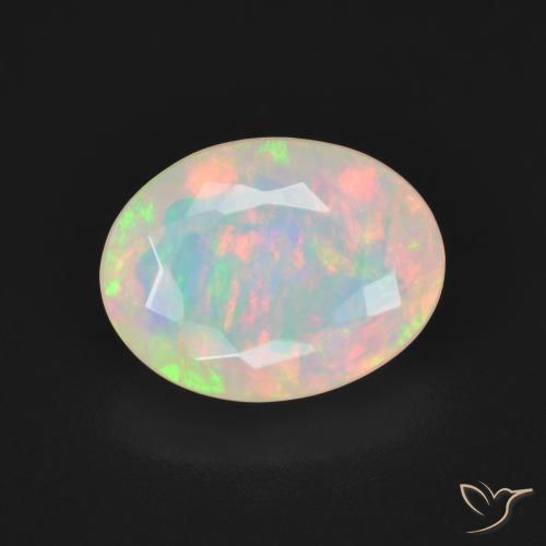 2.36ct Naturale Multicolore Opale, Ovale, Traslucido