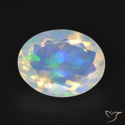3.60ct Naturale Multicolore Opale, Ovale, Trasparente