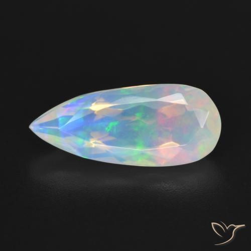 2.64ct Naturale Multicolore Opale, Forma a pera, Trasparente