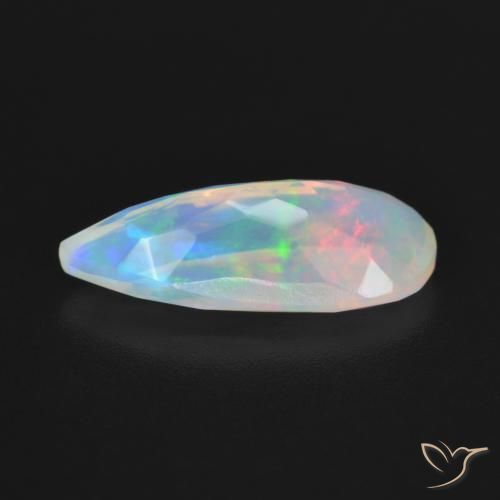 Opale Multicolore naturale da 2.64 ct, Forma a pera, Trasparente
