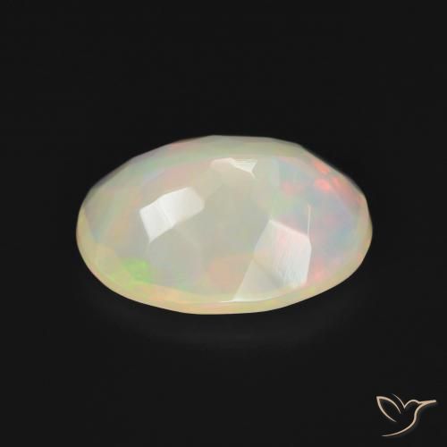 Opale Multicolore Bianco naturale da 2.71 ct, Ovale, Traslucido