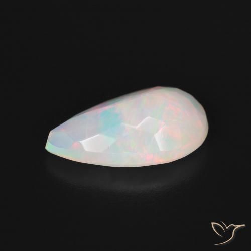 Opale Multicolore Bianco naturale da 2.63 ct, Forma a pera, Traslucido