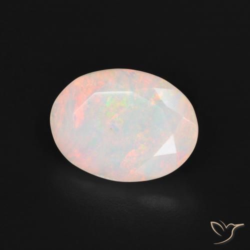 Opale Multicolore Bianco naturale da 1.87 ct, Ovale, Traslucido