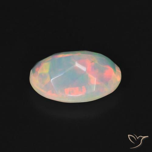 Opale Multicolore Bianco naturale da 2.10 ct, Ovale, Trasparente