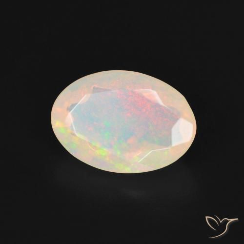 Opale Multicolore Bianco naturale da 1.90 ct, Ovale, Trasparente