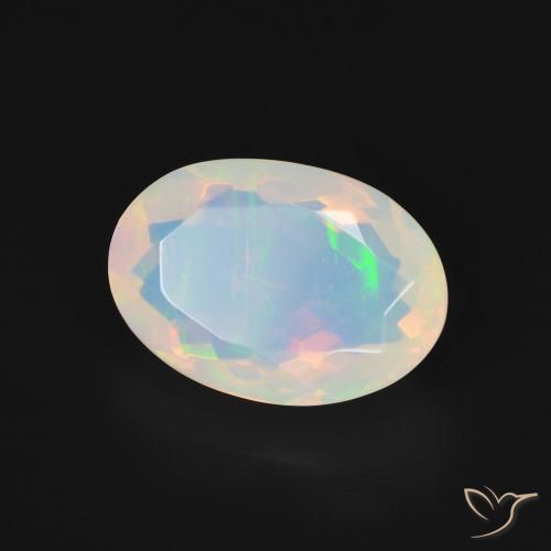 Opale Multicolore Bianco naturale da 2.81 ct, Ovale, Trasparente