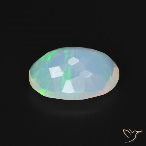 Opale Multicolore Bianco naturale da 2.81 ct, Ovale, Trasparente