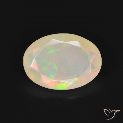 1.82ct Naturale Multicolore Opale, Ovale, Traslucido