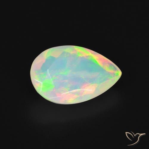 Opale Multicolore naturale da 1.79 ct, Forma a pera, Traslucido