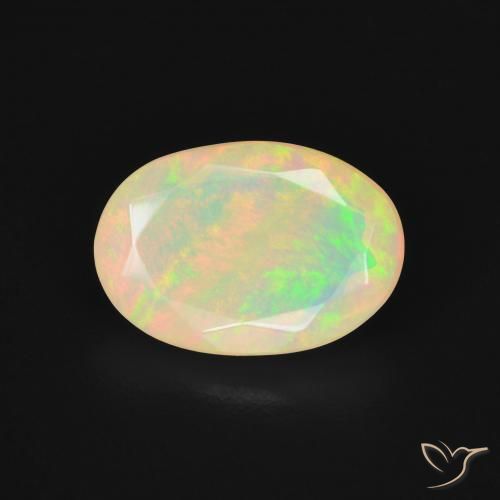 1.99ct Naturale Multicolore Opale, Ovale, Traslucido