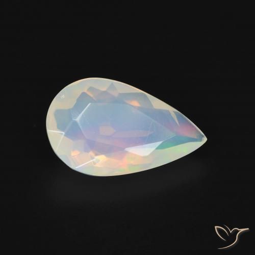 Opale Multicolore naturale da 1.37 ct, Forma a pera, Trasparente
