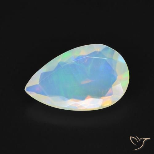 2.40ct Naturale Multicolore Opale, Forma a pera, Trasparente