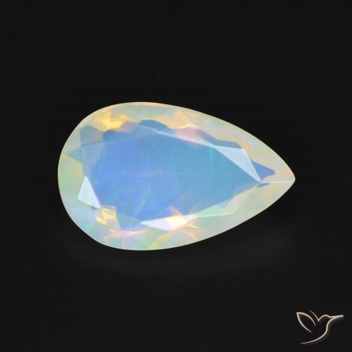 Opale Multicolore naturale da 2.40 ct, Forma a pera, Trasparente