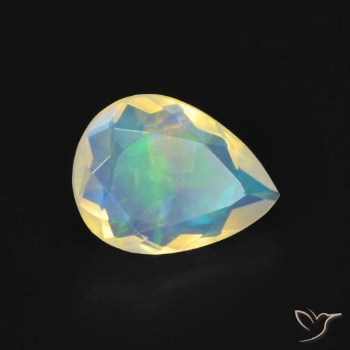 1.16ct Naturale Multicolore Opale, Forma a pera, Trasparente