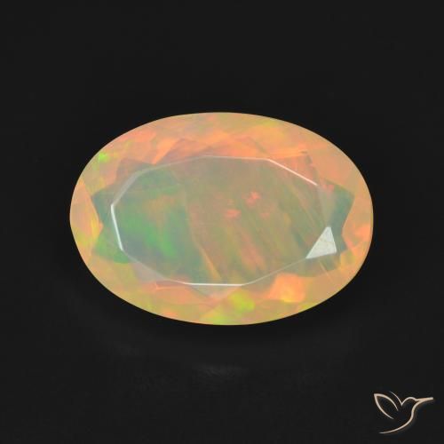 3.13ct Naturale Multicolore Opale, Ovale, Trasparente