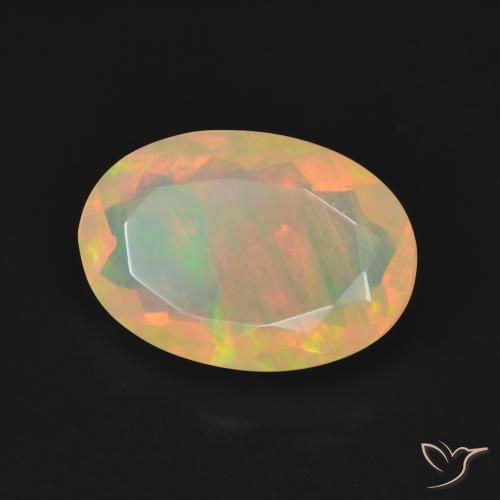Opale Multicolore naturale da 3.13 ct, Ovale, Trasparente