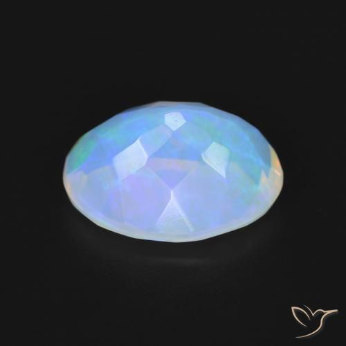 Opale Bianco bluastro naturale da 2.24 ct, Ovale, Trasparente