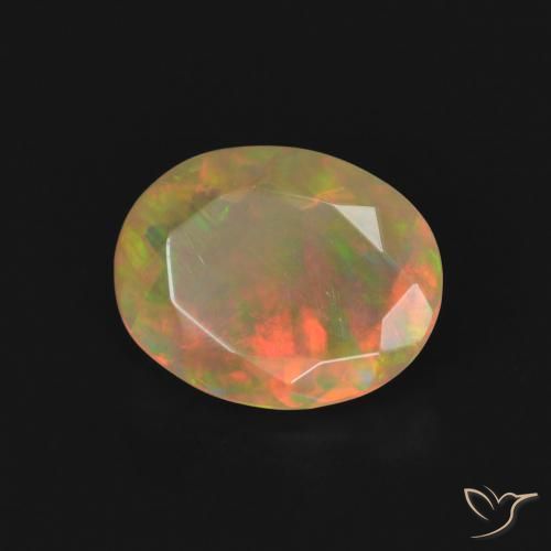 Opale Multicolore naturale da 1.27 ct, Ovale, Trasparente