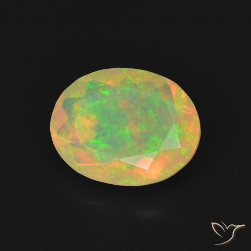Opale Multicolore naturale da 1.18 ct, Ovale, Trasparente