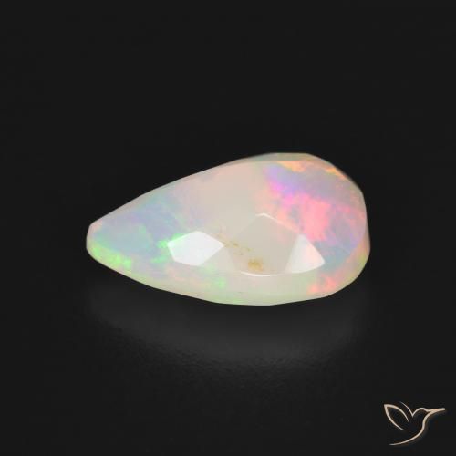 Opale Multicolore Bianco naturale da 2.16 ct, Forma a pera, Trasparente