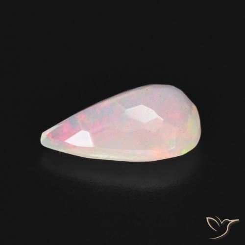 Opale Multicolore Bianco naturale da 1.64 ct, Forma a pera, Trasparente