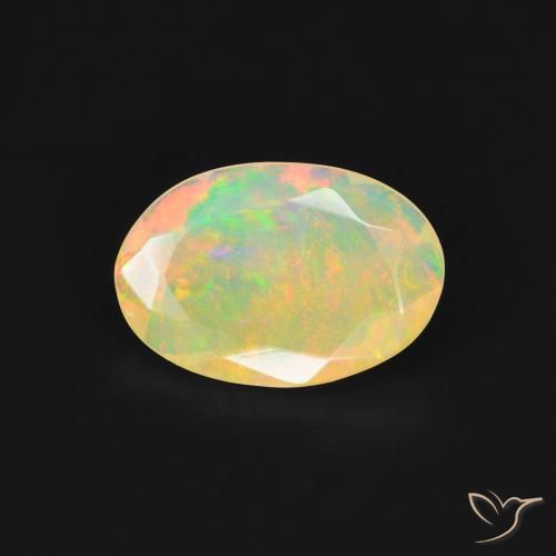 1.27ct Naturale Multicolore Opale, Ovale, Trasparente