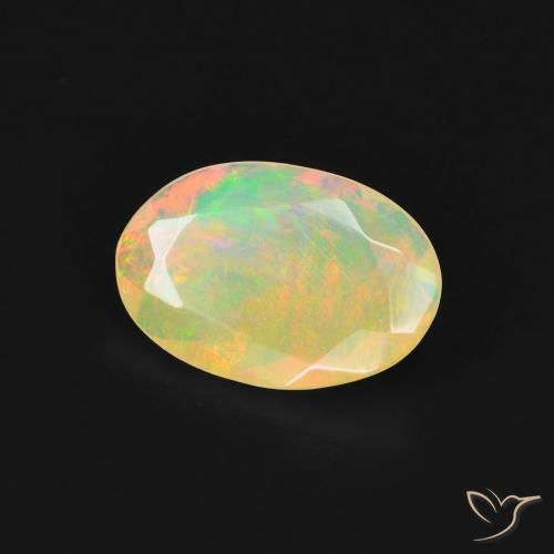 Opale Multicolore naturale da 1.27 ct, Ovale, Trasparente