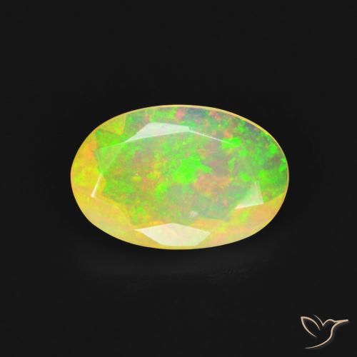 1.26ct Naturale Multicolore Opale, Ovale, Trasparente
