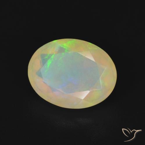 Opale Multicolore naturale da 1.13 ct, Ovale, Trasparente