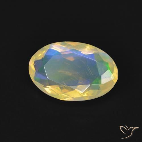 Opale Multicolore naturale da 1.00 ct, Ovale, Trasparente