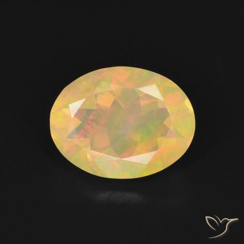 1.05ct Naturale Multicolore Opale, Ovale, Trasparente
