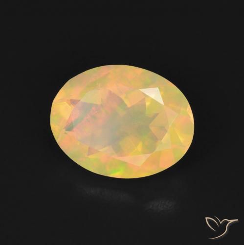 Opale Multicolore naturale da 1.05 ct, Ovale, Trasparente
