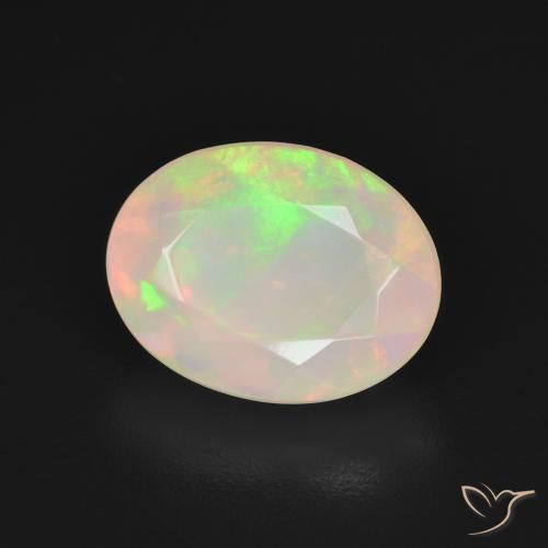 Opale Multicolore Bianco naturale da 2.42 ct, Ovale, Traslucido