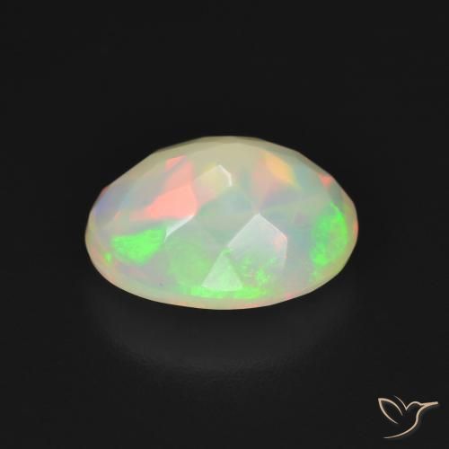 Opale Multicolore Bianco naturale da 2.42 ct, Ovale, Traslucido